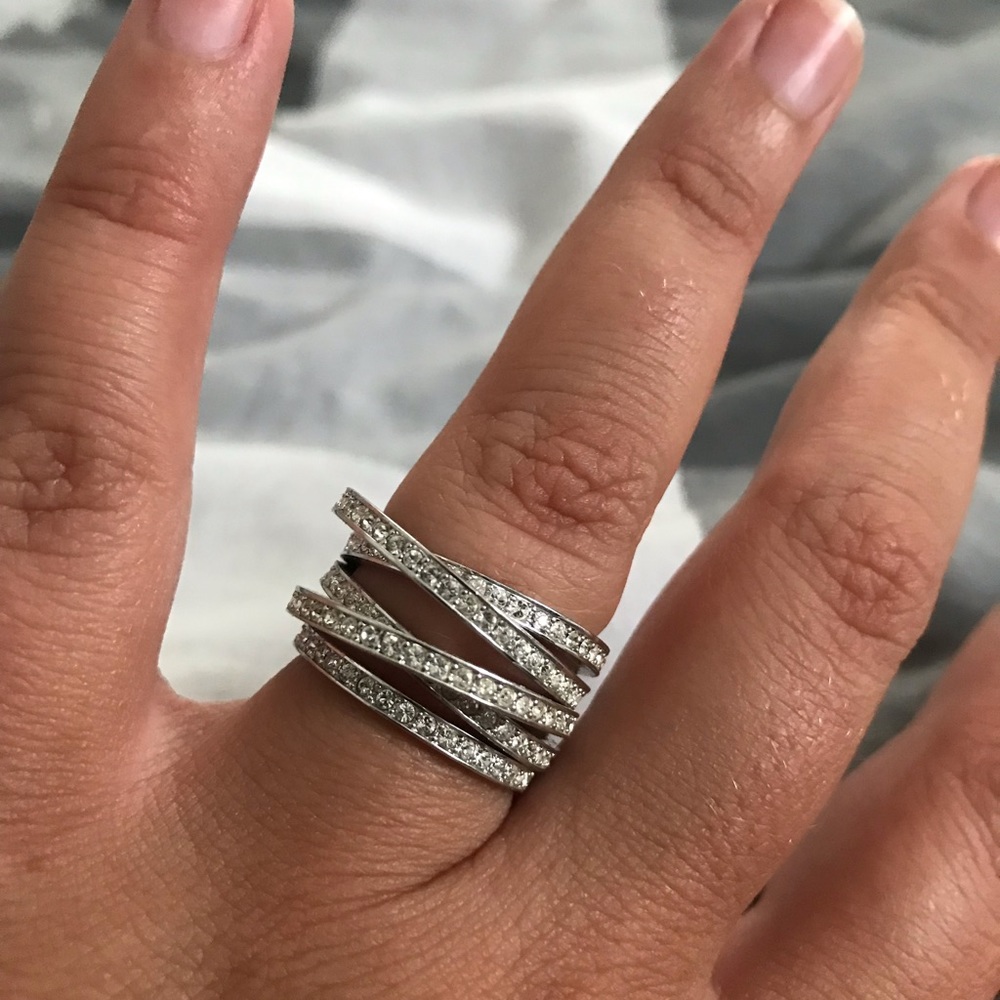 Swarovski stacked ring